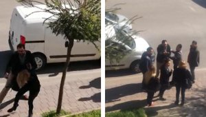 Kadın sürücüye biber gazıyla saldırdı
