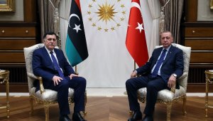 Libya Başkanlık Konseyi Başkanı Al Sarraj'ı kabul etti