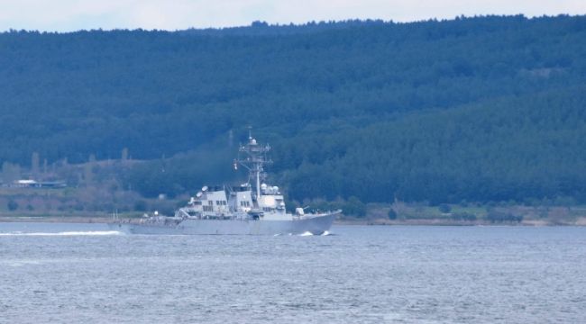 ABD savaş gemisi Çanakkale Boğazı'ndan geçti