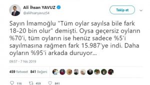 AK Parti İstanbul'da tüm oyların sayılması için YSK'ya başvurdu