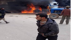 Azez'de petrol tankeri patladı