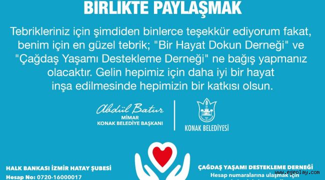 Batur; Çiçek değil bağışta Bulunun