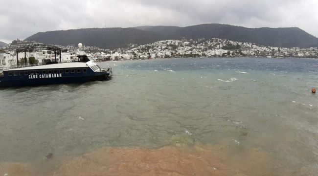 Bodrum'da denizin rengi değişti