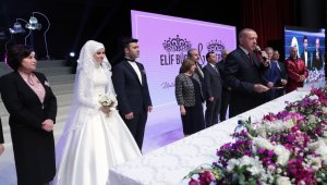 Cumhurbaşkanı Erdoğan,Bozdağ çiftinin nikah şahidi oldu