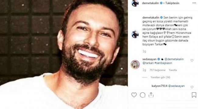 Demet Akalın, megastar Tarkan hayranlarını korkuttu