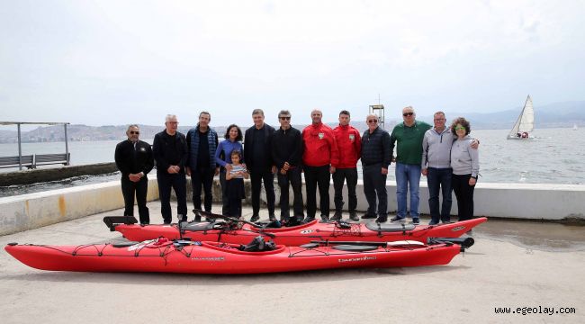 Duyarlı kanocu çifti Başkan Tugay uğurladı