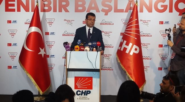 Ekrem İmamoğlu: "İstanbul'a hizmet edeceğime hepinizin huzurunda söz veriyorum" 