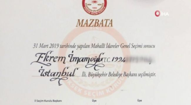 İmamoğlu'nun mazbatası böyle hazırlandı