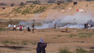 İsrail askerleri Gazze sınırında 60 Filistinliyi yaraladı