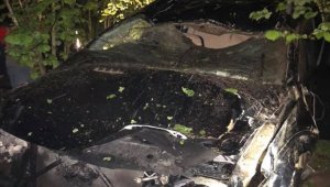 Otomobiliyle uçuruma yuvarlandı burnu bile kanamadı