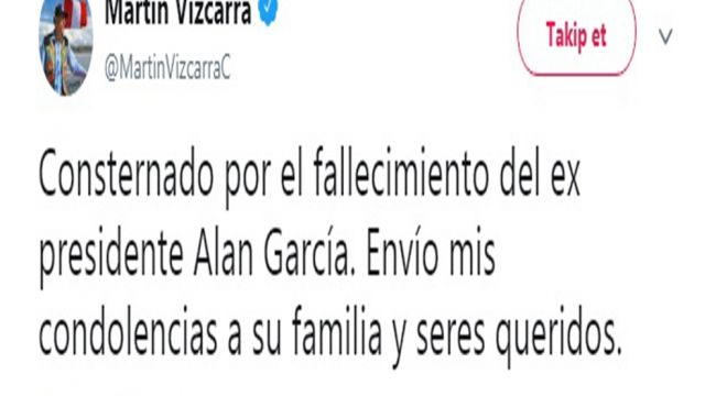 Peru'nun eski Devlet Başkanı Garcia intihar etti