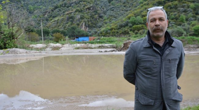 Söke'de Kisir Çayı yine taştı, ekili araziler zarar gördü