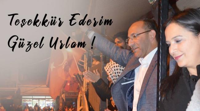 Urla belediye Başkanı Burak Oğuz'dan Teşekkür Mesajı