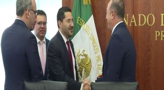 Bakan Çavuşoğlu, Meksika Cumhuriyet Senatosu Başkanı Batres ile görüştü