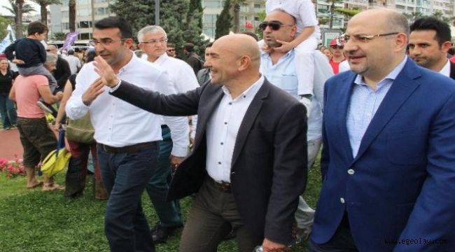 Başkan Soyer, 1 Mayıs alanında