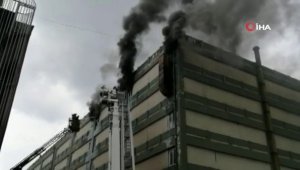 Deri fabrikasında korkutan yangın