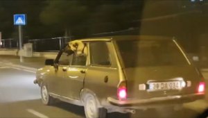 Kayseri trafiğinde dikkat çeken görüntü