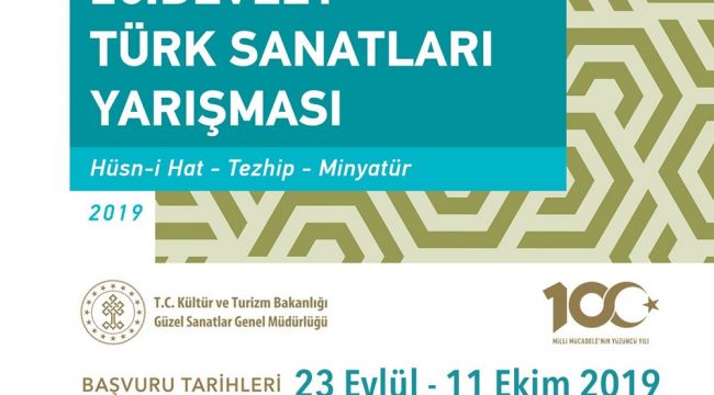 Kültür ve Turizm Bakanlığı Türk Sanatları yarışması düzenleyecek