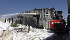 Mersin'de strafor fabrikasında yangın