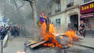 Paris'te olaylı 1 Mayıs: 25 yaralı, 222 gözaltı
