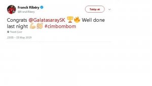 Ribery'den Galatasaray paylaşımı