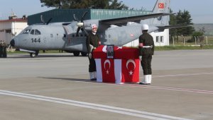 Şehit yüzbaşının naaşı askeri törenle Ankara'ya uğurlandı