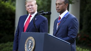 Trump'tan golfçü Tiger Woods'a Özgürlük Madalyası