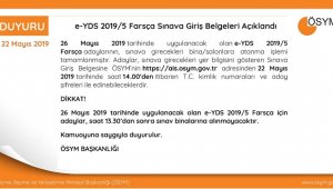 Yabancı Dil Bilgisi Seviye Tespit Sınavı'na giriş belgeleri yayınlandı