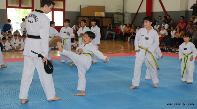 Gaziemir'in taekwondocularından kuşak mücadelesi