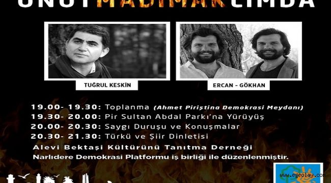 Sivas Katliamı Narlıdere'de anılacak