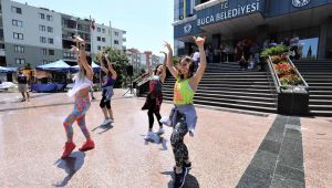 Bucalı kadınlardan zumba keyfi 