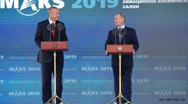 Erdoğan ve Putin Moskova'da havacılık fuarını açtı