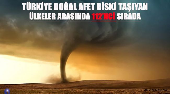 Türkiye doğal afet riski taşıyan ülkeler arasında 112'ncı sırada