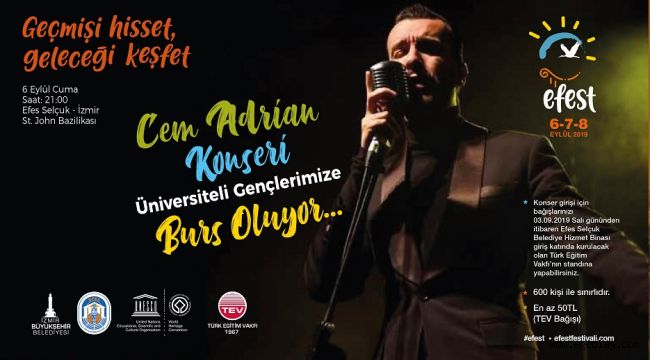 Efest Cem Adrian Konseri Ücretsiz Olmayacak