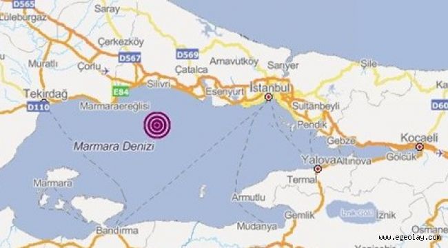 İstanbul Silivri açıklarında 3,8'lik deprem