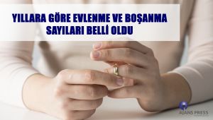 Yıllara göre evlenme ve boşanma sayıları belli oldu