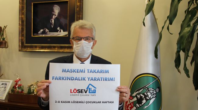 Başkan Eriş, "Maskemi takarım farkındalık yaratırım" dedi 
