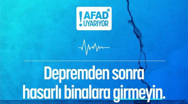 AFAD'tan Elazığ Depremi Açıklaması