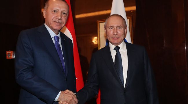 Cumhurbaşkanı Erdoğan, Rusya Devlet Başkanı Putin ile bir araya geldi