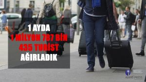 1 Ayda 1 Milyon 787 bin 435 Turist Ağırladık