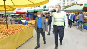 Başkan Gümrükçü'den Yenimahalle pazar yerinde denetim