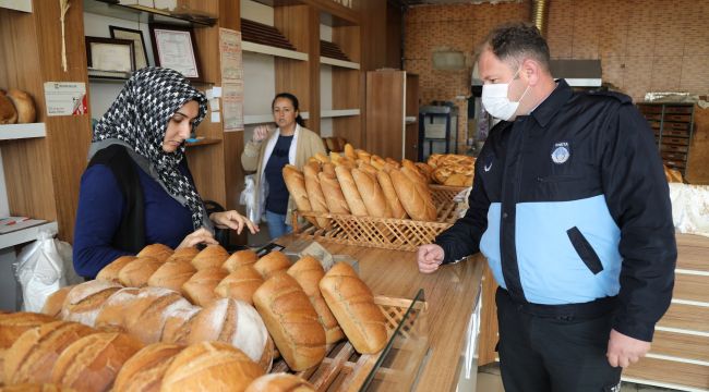 Gaziemir'de ekmek fırınlarına koronavirüs denetimi