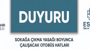 Sokağa çıkma yasağında toplu ulaşım programı