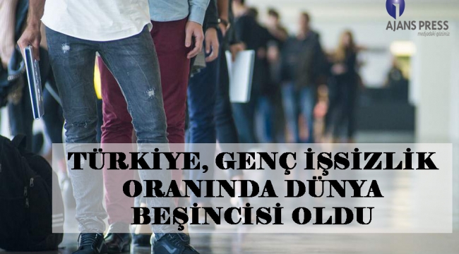 Türkiye'de Genç İşsizlik Oranında Dünya Beşincisi Oldu