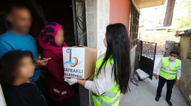 Bayraklı'da 16 bin aileye erzak desteği 