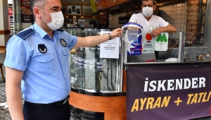 Büyükşehir'den Kemeraltı esnafına koruyucu ekipman desteği 