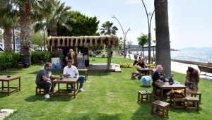 Dikili 75. Yıl Parkına Özel Palmiye Kafe