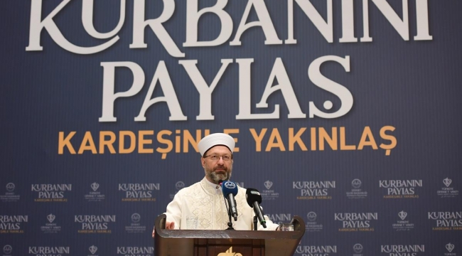 Diyanet İşleri Başkanı Erbaş, 2020 yılı vekâlet yoluyla kurban kesim bedellerini açıkladı