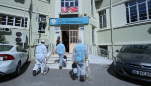 Konak'ta LGS öncesi dezenfektan seferberliği