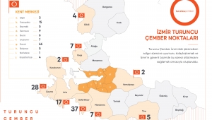İzmir haritası turuncuya bürünüyor